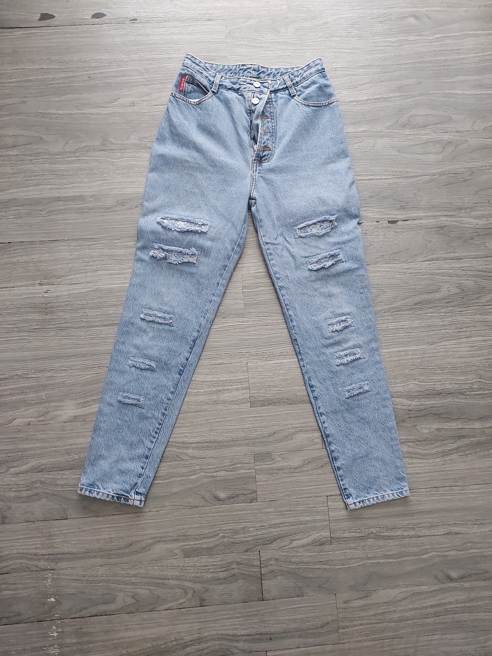 Vintage 90s Bongo by Gene Montesano Jeans Womens 9 High Rise Distressed Mom USA
